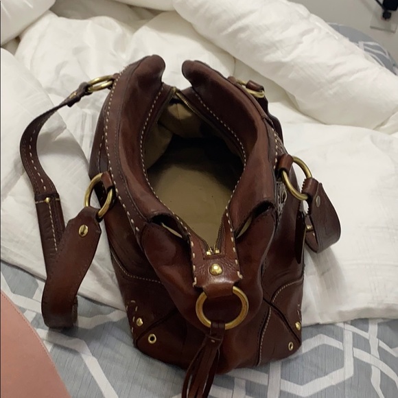 Coach Whiskey Leather Andrea Hampton Satchel - Picture 6 of 10